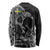Sweden Viking Ravens Long Sleeve Shirt Vegvisir Runes Pattern - Wonder Print Shop