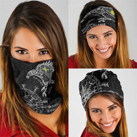 Sweden Viking Ravens Neck Gaiter Vegvisir Runes Pattern - Wonder Print Shop