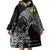 Sweden Viking Ravens Wearable Blanket Hoodie Vegvisir Runes Pattern - Wonder Print Shop