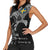 Sweden Viking Ravens Women Sleeveless Polo Shirt Vegvisir Runes Pattern - Wonder Print Shop