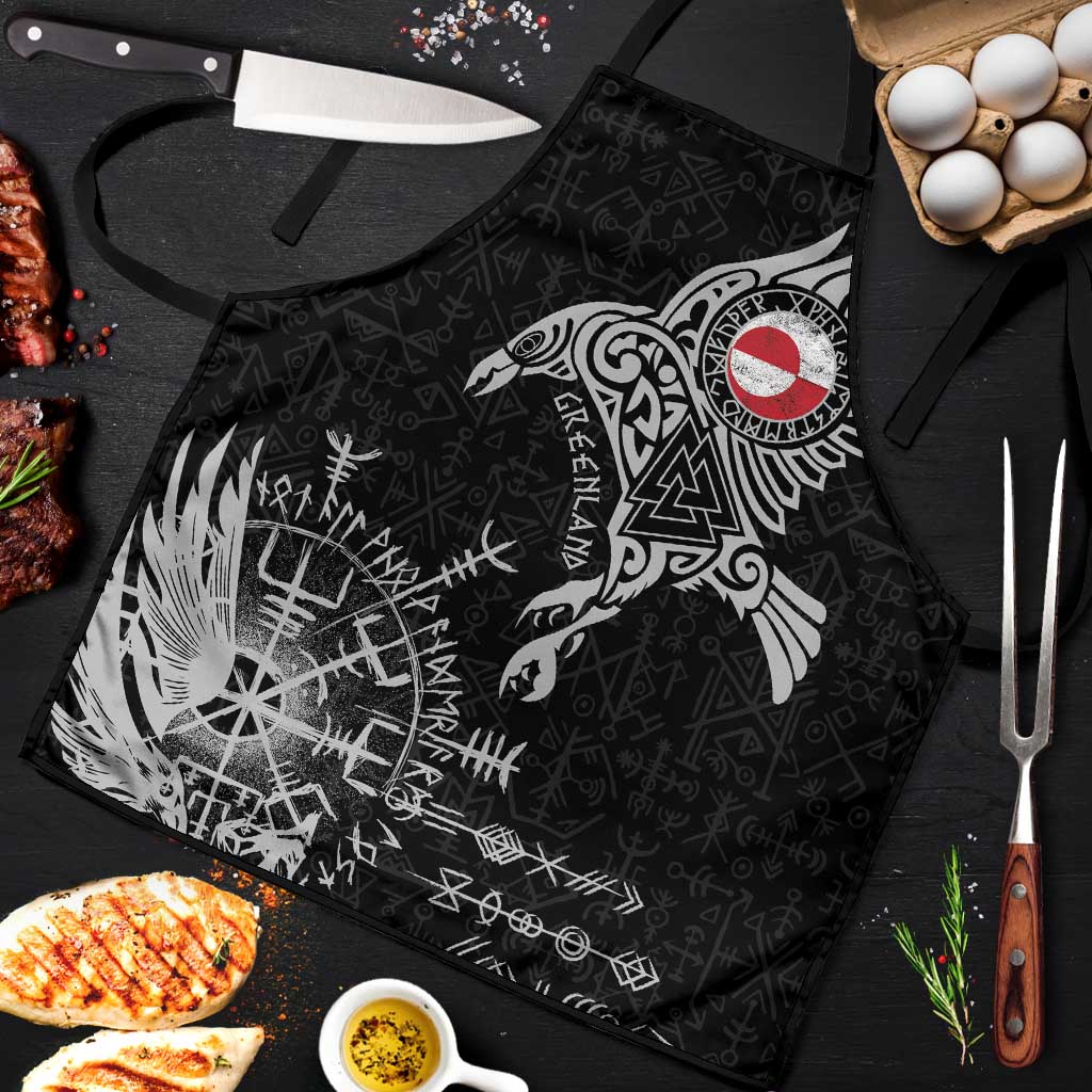 Greenland Viking Ravens Apron Vegvisir Runes Pattern - Wonder Print Shop
