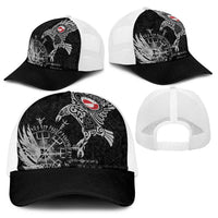 Greenland Viking Ravens Baseball Net Cap Vegvisir Runes Pattern - Wonder Print Shop