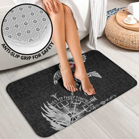 Greenland Viking Ravens Bathroom Set Vegvisir Runes Pattern - Wonder Print Shop