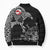 Greenland Viking Ravens Bomber Puffer Jacket Vegvisir Runes Pattern - Wonder Print Shop
