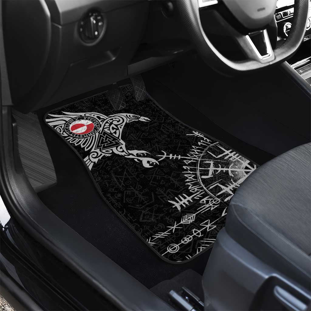 Greenland Viking Ravens Car Mats Vegvisir Runes Pattern - Wonder Print Shop