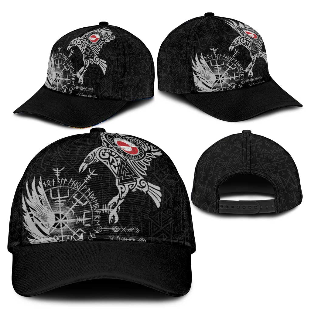 Greenland Viking Ravens Classic Cap Vegvisir Runes Pattern - Wonder Print Shop
