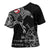 Greenland Viking Ravens Cross Shoulder Shirt Vegvisir Runes Pattern - Wonder Print Shop