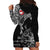 Greenland Viking Ravens Hoodie Dress Vegvisir Runes Pattern - Wonder Print Shop