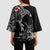 Greenland Viking Ravens Kimono Sleeve Blouse Vegvisir Runes Pattern - Wonder Print Shop