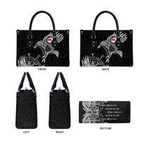 Greenland Viking Ravens Leather Bag Vegvisir Runes Pattern - Wonder Print Shop