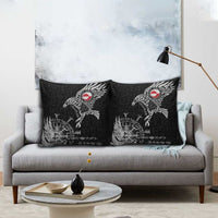 Greenland Viking Ravens Pillow Cover Vegvisir Runes Pattern - Wonder Print Shop