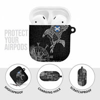 Scotland Viking Ravens AirPods Case Vegvisir Runes Pattern - Wonder Print Shop