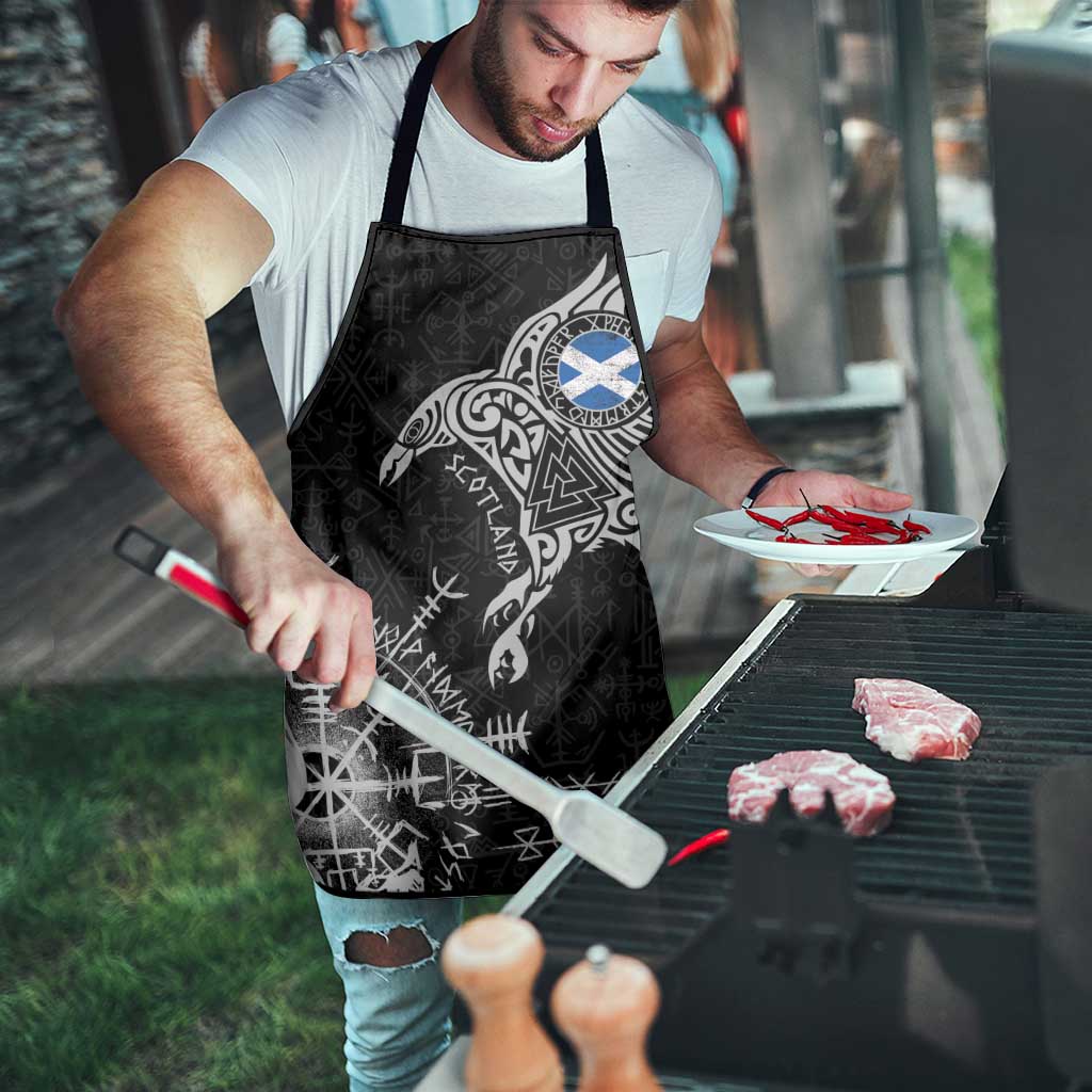 Scotland Viking Ravens Apron Vegvisir Runes Pattern - Wonder Print Shop