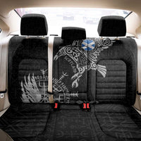 Scotland Viking Ravens Back Car Seat Cover Vegvisir Runes Pattern - Wonder Print Shop