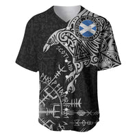 Scotland Viking Ravens Baseball Jersey Vegvisir Runes Pattern - Wonder Print Shop