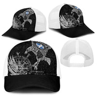 Scotland Viking Ravens Baseball Net Cap Vegvisir Runes Pattern - Wonder Print Shop