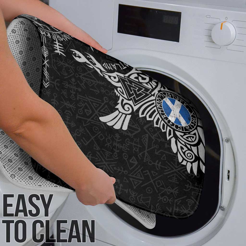 Scotland Viking Ravens Bathroom Set Vegvisir Runes Pattern - Wonder Print Shop