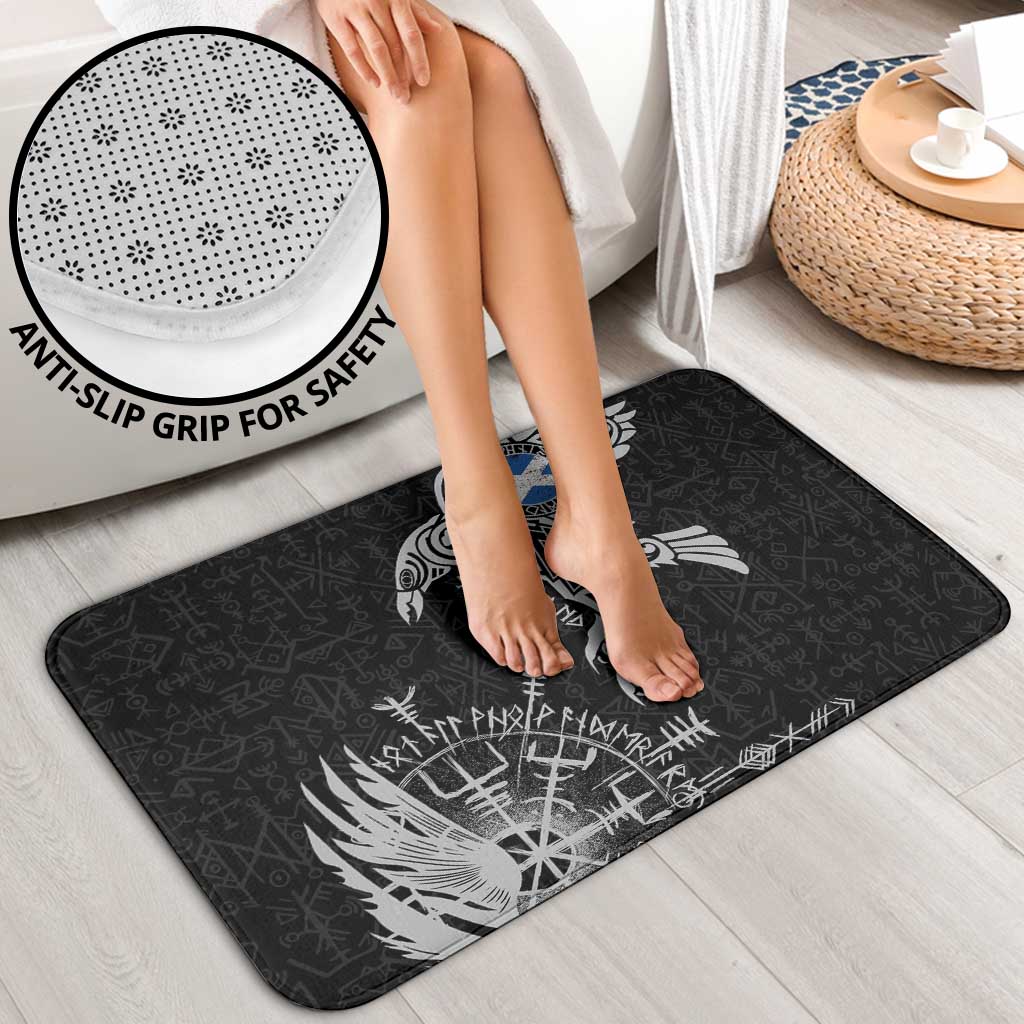 Scotland Viking Ravens Bathroom Set Vegvisir Runes Pattern - Wonder Print Shop