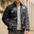 Scotland Viking Ravens Bomber Puffer Jacket Vegvisir Runes Pattern - Wonder Print Shop