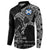 Scotland Viking Ravens Button Sweatshirt Vegvisir Runes Pattern - Wonder Print Shop