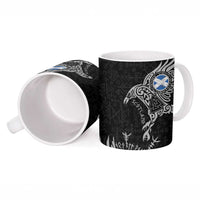 Scotland Viking Ravens Ceramic Mug Vegvisir Runes Pattern - Wonder Print Shop