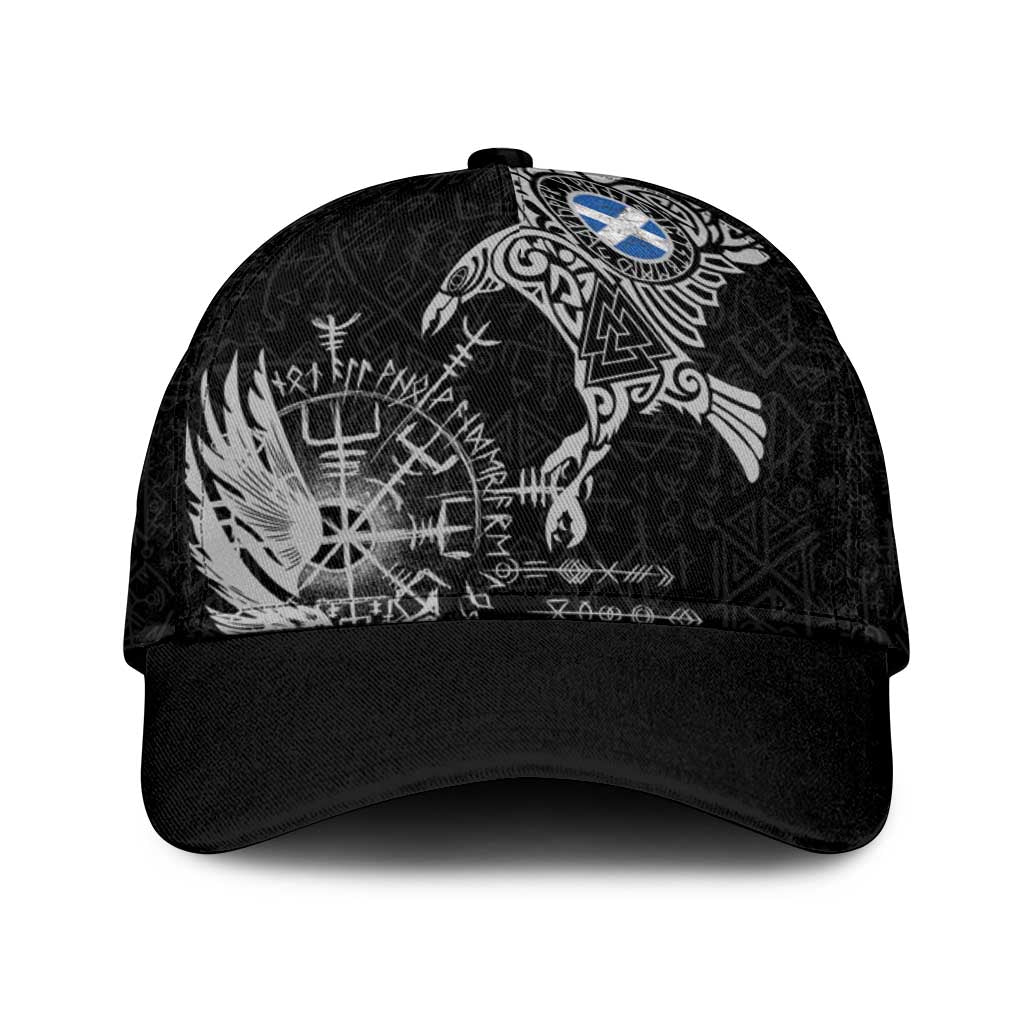 Scotland Viking Ravens Classic Cap Vegvisir Runes Pattern - Wonder Print Shop