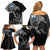 Scotland Viking Ravens Family Matching Off Shoulder Short Dress and Hawaiian Shirt Vegvisir Runes Pattern - Wonder Print Shop