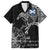 Scotland Viking Ravens Family Matching Off Shoulder Short Dress and Hawaiian Shirt Vegvisir Runes Pattern - Wonder Print Shop
