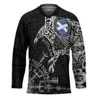 Scotland Viking Ravens Hockey Jersey Vegvisir Runes Pattern - Wonder Print Shop