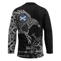 Scotland Viking Ravens Hockey Jersey Vegvisir Runes Pattern - Wonder Print Shop