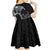 Scotland Viking Ravens Kid Short Sleeve Dress Vegvisir Runes Pattern - Wonder Print Shop