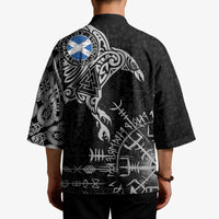 Scotland Viking Ravens Kimono Vegvisir Runes Pattern - Wonder Print Shop