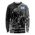 Scotland Viking Ravens Long Sleeve Shirt Vegvisir Runes Pattern - Wonder Print Shop