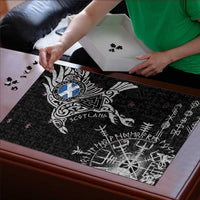 Scotland Viking Ravens Puzzle Vegvisir Runes Pattern - Wonder Print Shop