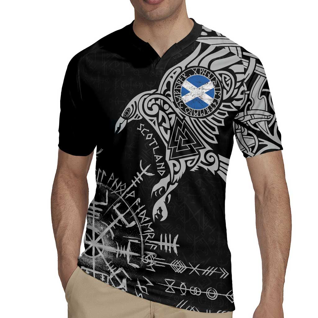Scotland Viking Ravens Rugby Jersey Vegvisir Runes Pattern - Wonder Print Shop
