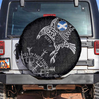 Scotland Viking Ravens Spare Tire Cover Vegvisir Runes Pattern - Wonder Print Shop