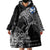 Scotland Viking Ravens Wearable Blanket Hoodie Vegvisir Runes Pattern - Wonder Print Shop