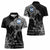 Scotland Viking Ravens Women Polo Shirt Vegvisir Runes Pattern - Wonder Print Shop