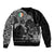 Ireland Viking Ravens Bomber Jacket Vegvisir Runes Pattern - Wonder Print Shop