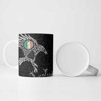 Ireland Viking Ravens Ceramic Mug Vegvisir Runes Pattern - Wonder Print Shop