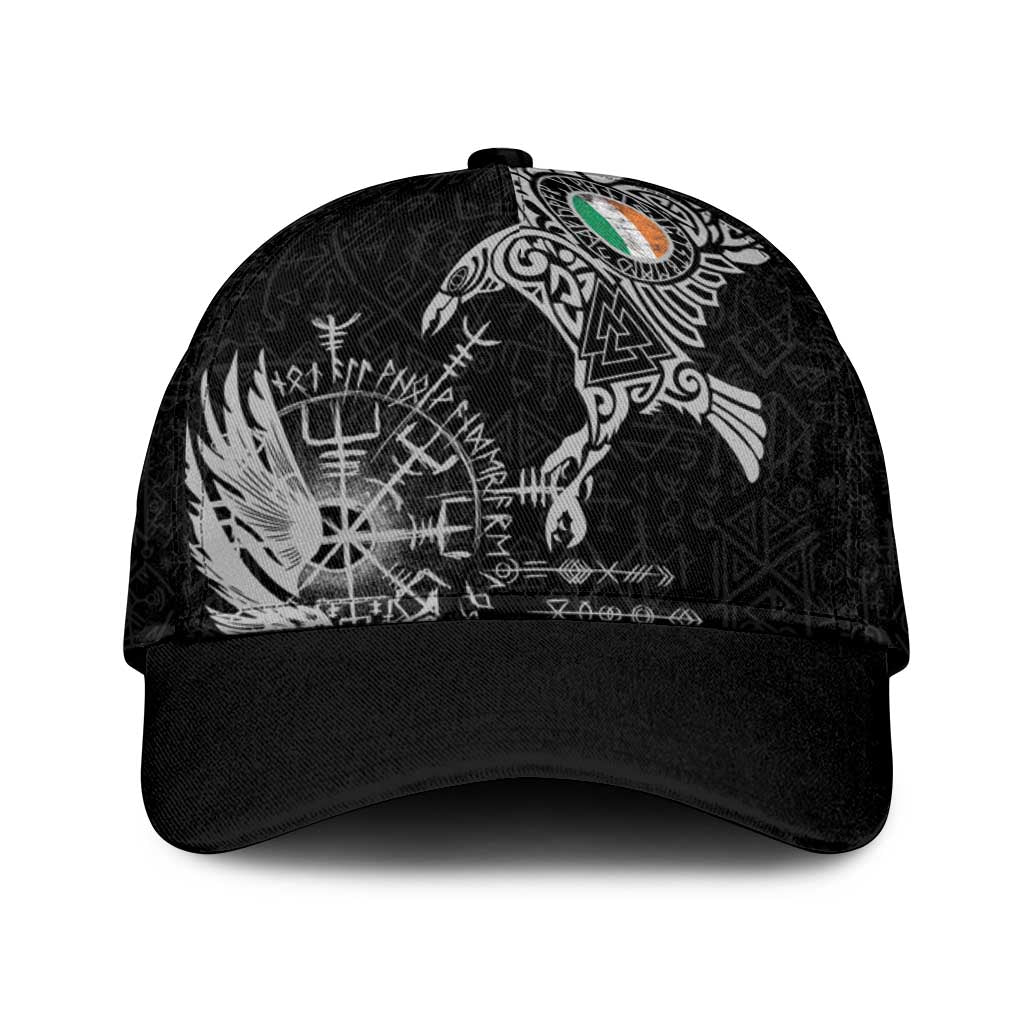 Ireland Viking Ravens Classic Cap Vegvisir Runes Pattern - Wonder Print Shop