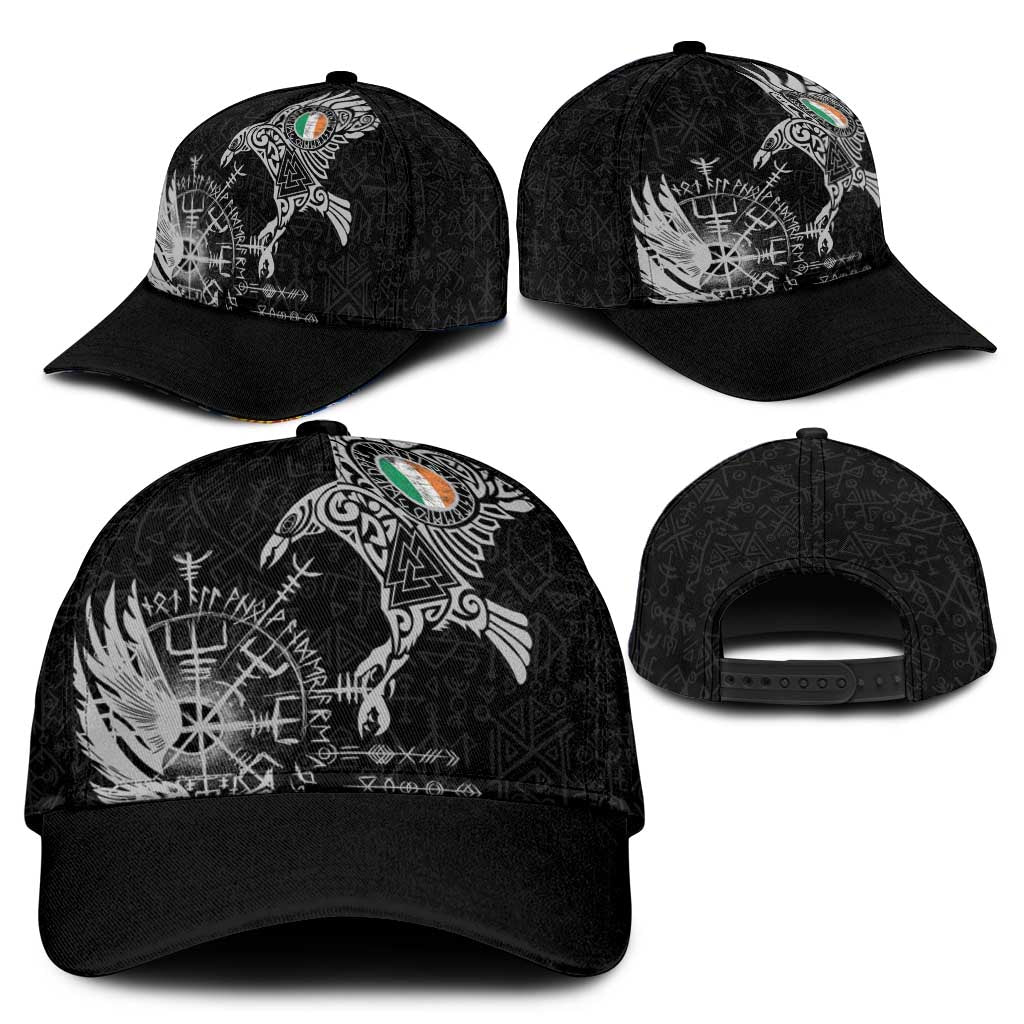 Ireland Viking Ravens Classic Cap Vegvisir Runes Pattern - Wonder Print Shop