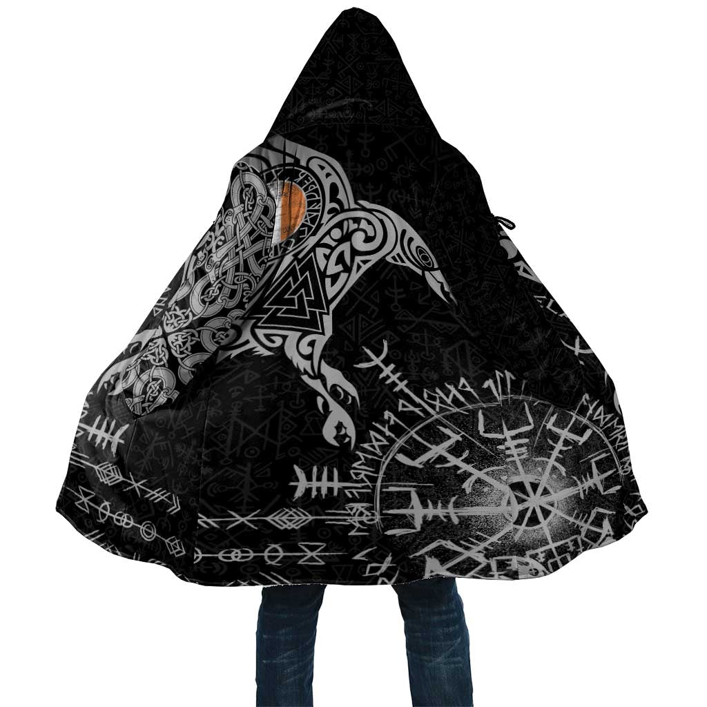 Ireland Viking Ravens Cloak Vegvisir Runes Pattern - Wonder Print Shop