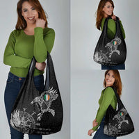 Ireland Viking Ravens Grocery Bag Vegvisir Runes Pattern - Wonder Print Shop