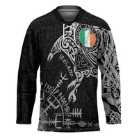 Ireland Viking Ravens Hockey Jersey Vegvisir Runes Pattern - Wonder Print Shop