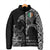 Ireland Viking Ravens Padded Jacket Vegvisir Runes Pattern - Wonder Print Shop