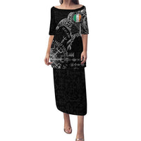 Ireland Viking Ravens Puletasi Vegvisir Runes Pattern - Wonder Print Shop