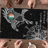 Ireland Viking Ravens Puzzle Vegvisir Runes Pattern - Wonder Print Shop