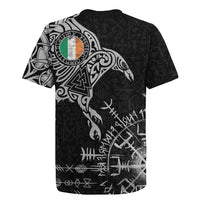 Ireland Viking Ravens Rugby Jersey Vegvisir Runes Pattern - Wonder Print Shop