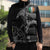 Ireland Viking Ravens Sleeveless Puffer Jacket Vegvisir Runes Pattern - Wonder Print Shop
